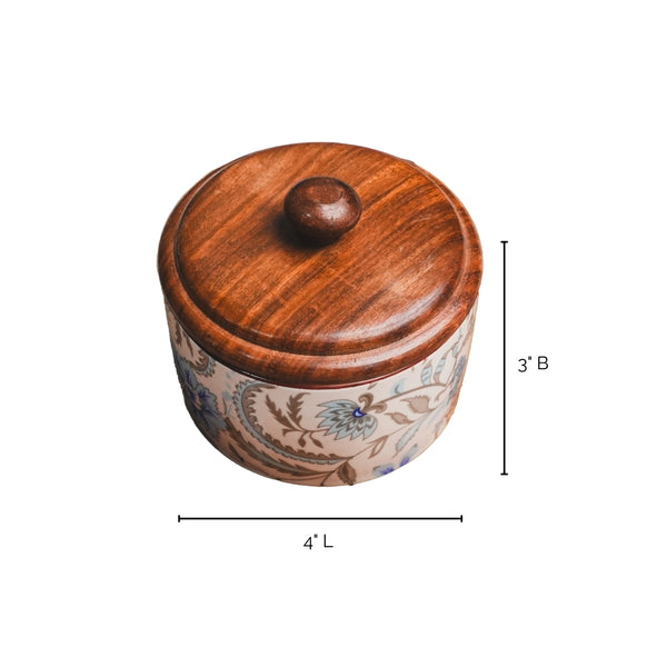 White-Green Ceramic Jar