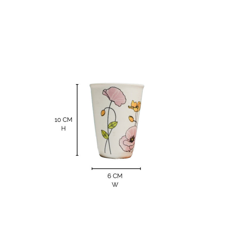 Floral Tea-Coffee Glass