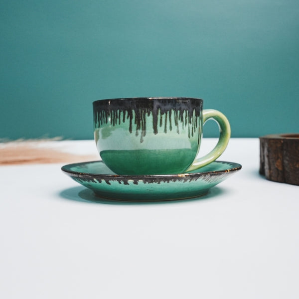 Rusty Green Tea Cup set of 6