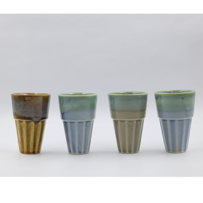 4 CHAI GLASSES WITH STAND SET