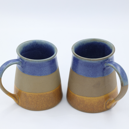 BLUE BROWN COFFEE MUG