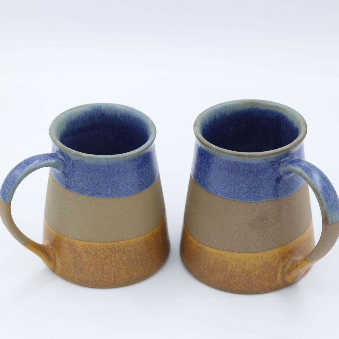 BLUE BROWN COFFEE MUG