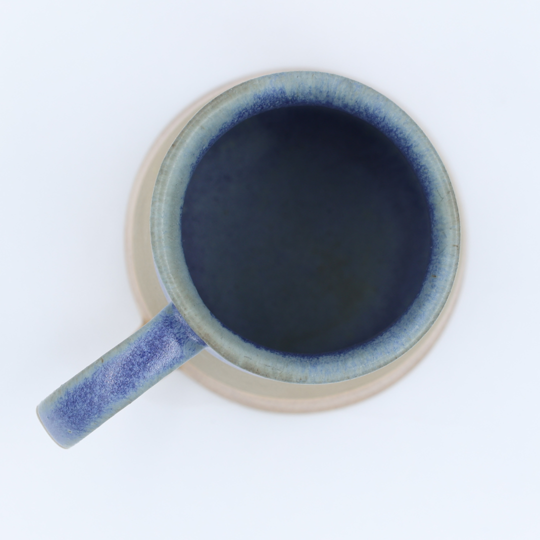 BLUE BROWN COFFEE MUG