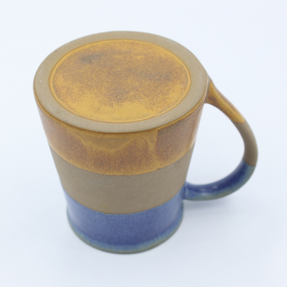 BLUE BROWN COFFEE MUG