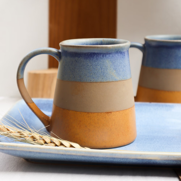 BLUE BROWN COFFEE MUG